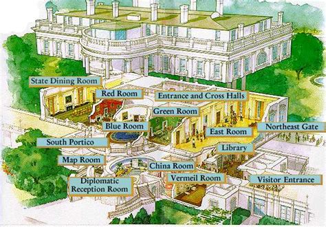 The first floor of the west wing includes the oval office and offices of the president's highest staff (and their secretaries) as well as meeting rooms and white house press corps offices. Peeking White House Floor Plan - AyanaHouse