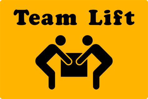 Team Lift Western Safety Sign