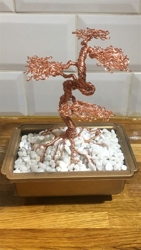 Bonsai Copper Wire Tree Sculpture 2020 Etsy