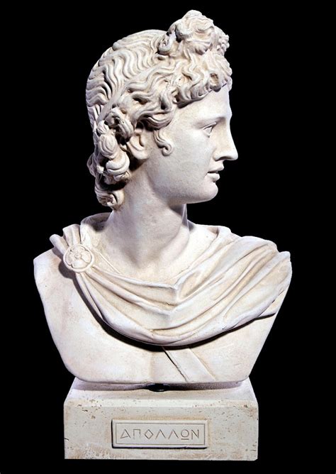 Greek Plaster Bust Statue Of Apollo