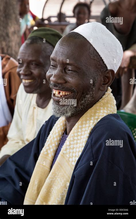 Wolof Speaking Senegalese Men Attending A Microcredit Meeting At Djilor