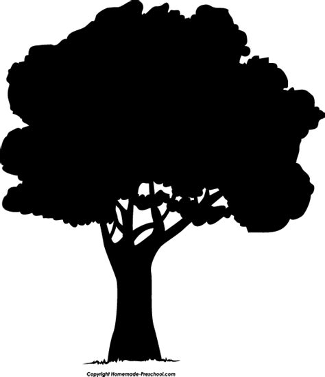 Silhouette Tree Clipart Black And White Clip Art Library