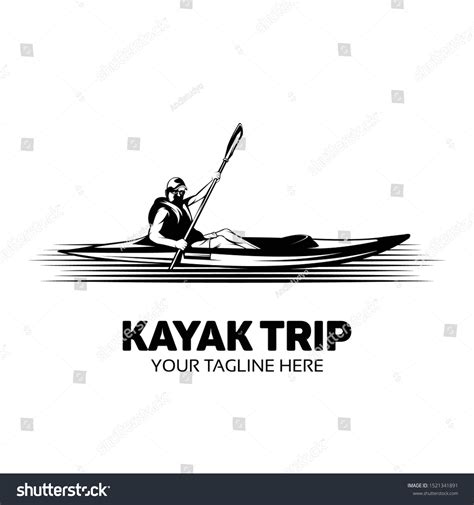 Kayaking Logo Illustration Design Vector Stock Vector Royalty Free