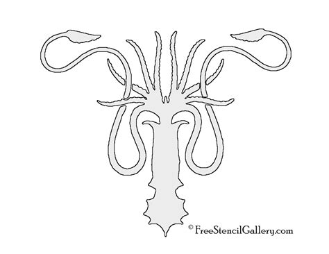 Game Of Thrones House Greyjoy Sigil Stencil Free Stencil Gallery