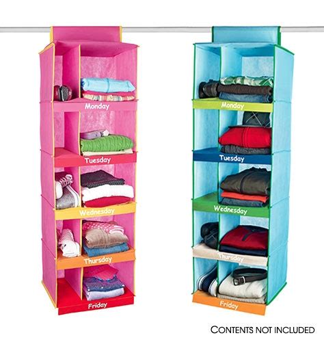 Keep your closet neat and organized with a closet organizer. Days of the Week Organizer