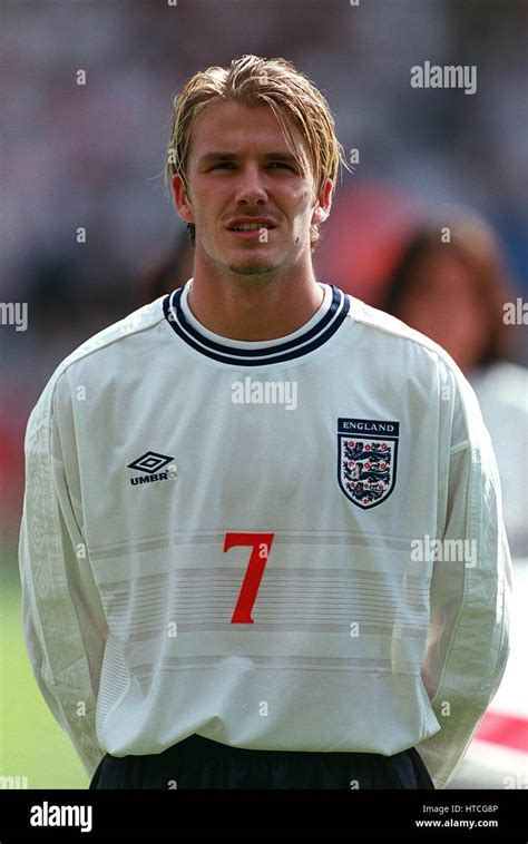 David Beckham England And Manchester United Fc 04 September 1999 Stock