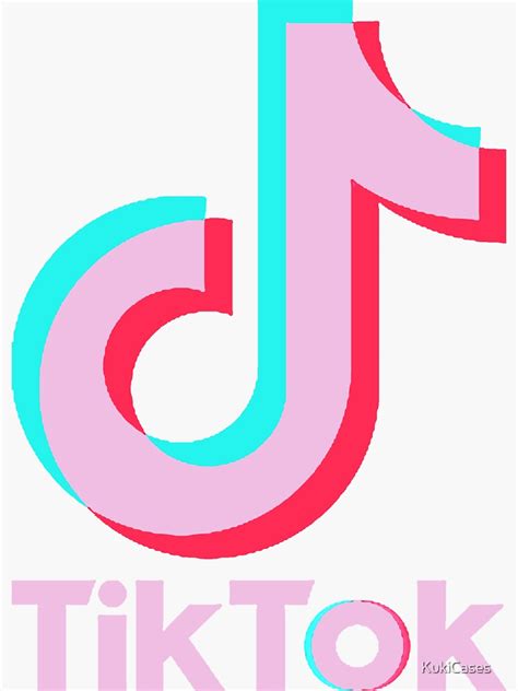 Pink Tik Tok Sticker By Kukicases Redbubble