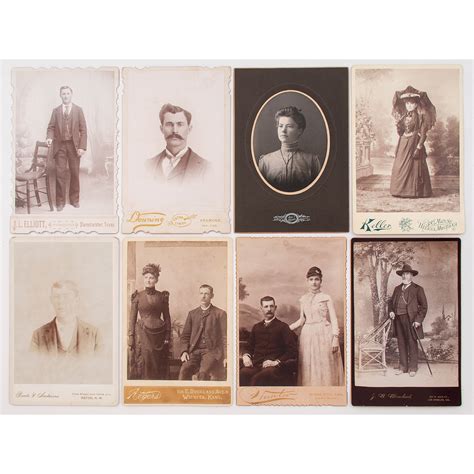 Collection Of Cabinet Card Portraits Taken By Kansas Montana Texas