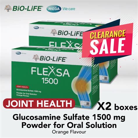 Biolife Flexsa 1500 1set 2box 30sachetsx2 Joint Health Glucosamine