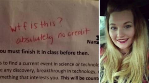 Mother Outraged After Teacher Writes Wtf Is This On Her Sons Bad