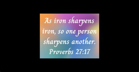 Bible Verse Proverbs 2717 Proverbs 2717 Sticker Teepublic