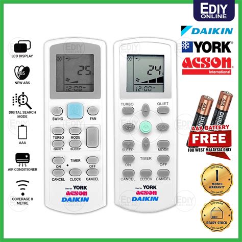 D Ikin York Aircond Air Cond Conditioner Remote Control DGS01 Shopee