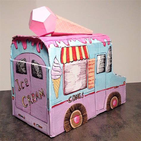 From cardboard cat castles to modern cat houses, cat ice cream trucks, and even an entire cardboard cat city, we've rounded up nine of the coolest cardboard creations for your feline friends. Cardboard ice cream truck for 2 year birthday party | Ice ...