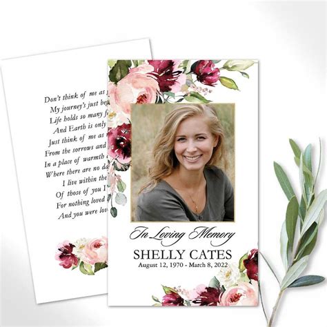 Printed Photo Mass Cards For A Funeral Archives Fig And Laurel