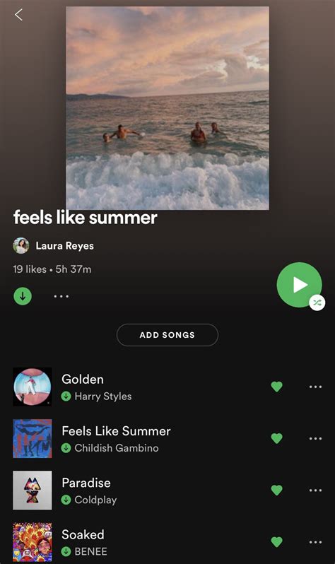Feels Like Summer On Spotify Spotify Music Indie Music Playlist Playlist Names Ideas