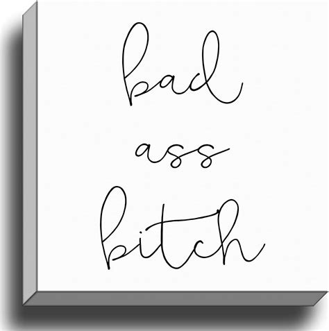 Kavka Designs Bad Ass Bitch Canvas Wall Art Posters And Prints