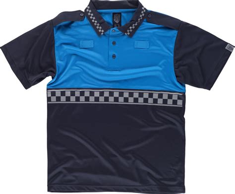 Combined Short Sleeved Police Polo Shirt With Heat Sealed Reflective