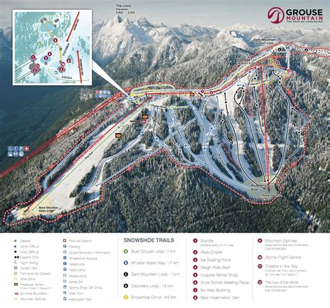 Grouse Mountain Piste Map Plan Of Ski Slopes And Lifts Onthesnow