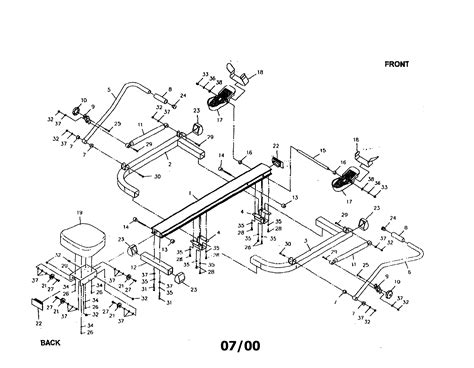 Stamina Rower Parts Model 351200a Sears Partsdirect