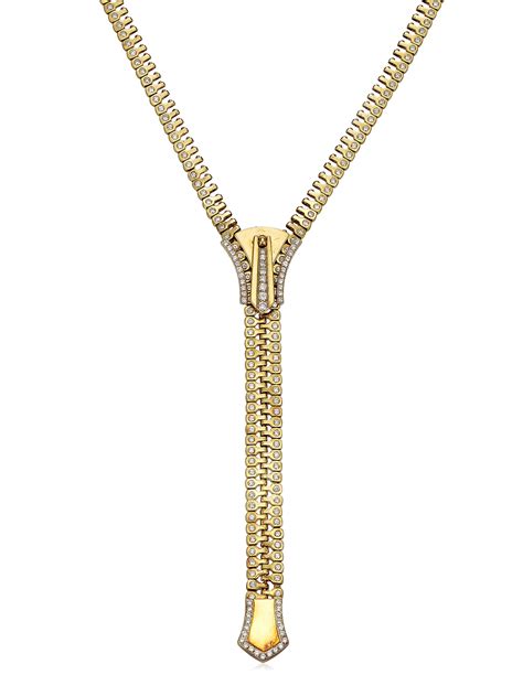 Gold And Diamond Zipper Necklace Christies