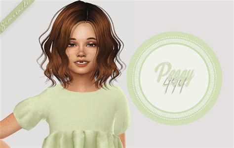 Sims 4 Hairs Simiracle Peggy 494 Hair Retextured Kids Version