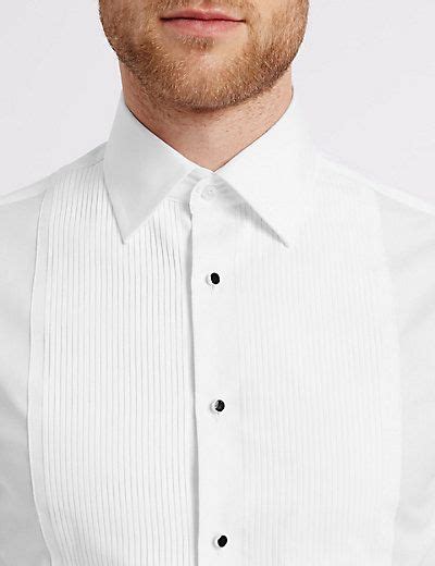 Pure Cotton Slim Fit Dinner Shirt Mands Collection Luxury Mands