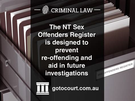 Sex Offenders Register In The Nt Go To Court Lawyers