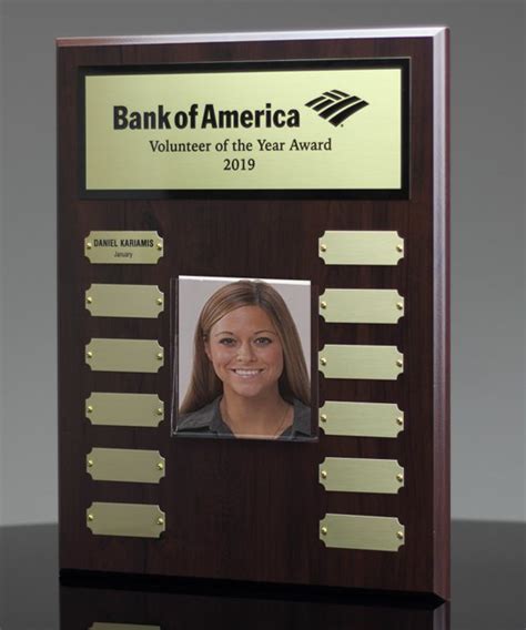 Employee of the month, quarter or year awards work extremely well when there are clear criteria for winning, and the recognition is visible to all employees. Employee of the Month Photo Plaque
