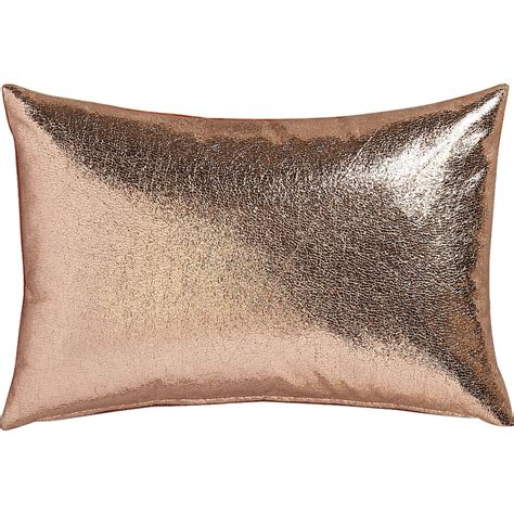 Rove 18x12 Pillow With Feather Down Insert Gold Pillows Rose Gold