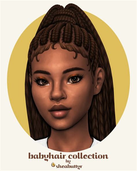 Babyhair Collection Sheabuttyr Sims 4 Afro Hair The Sims 4 Skin