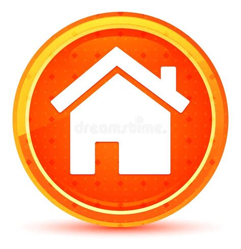 Home Icon Orange Round Button Stock Illustration Illustration Of