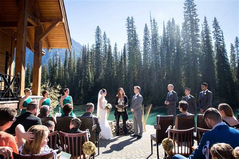 Outdoor Summer Wedding At The Gorgeous Emerald Lake Lodge In Field Bc