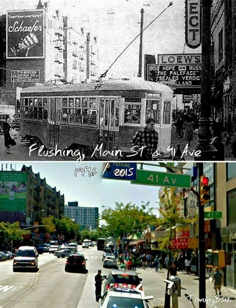 flushing main street queens ny then and now queens ny old street new york city
