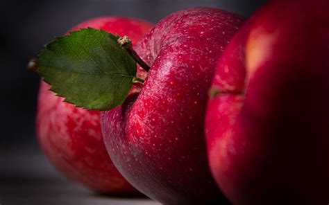 Download imagens maçãs vermelhas k macro frutas maduras vitaminas alimentos saudáveis