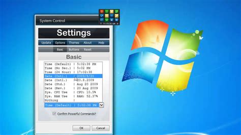 System Control Windows 7 Desktop Gadget Youtube