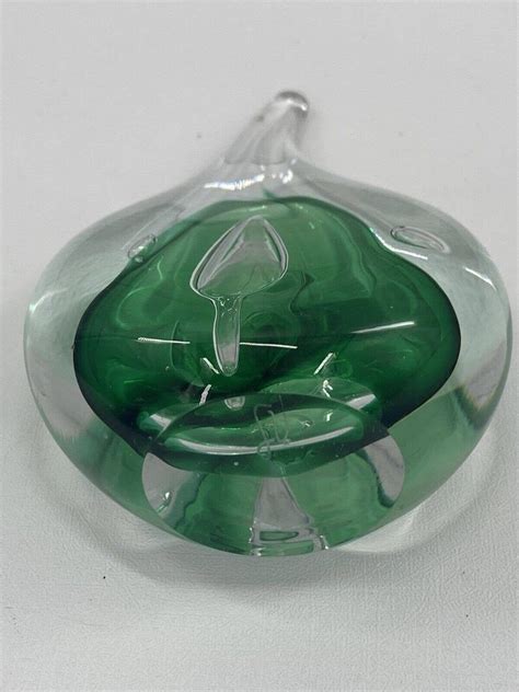 Adam Jablonski Art Glass Crystal Teardrop Paperweight Poland Etsy Uk