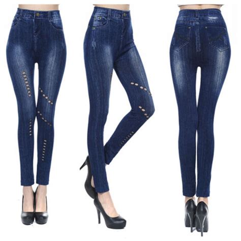Women Pencil Stretch Casual Denim Skinny Jeans Pants High Waist Jeans