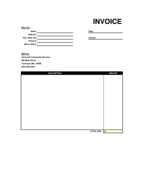 Blank Invoice Template Word Within Excel Spreadsheet Invoice Template