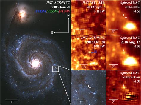 Pre Explosion Hst And Spitzer Imaging Of M51 Ot2019 1 In The Leftmost