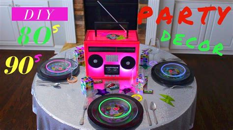 Diy 80s Or 90s Party Decoration Ideas Glow In The Dark Party Decoration Ideas Youtube