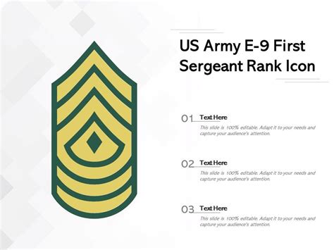 Us Army E 9 First Sergeant Rank Icon Presentation Graphics