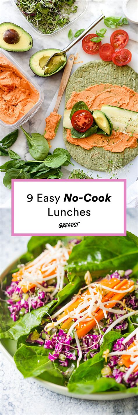 9 No Cook Lunches You Won’t Have To Work At Quick Healthy Lunch Healthy Lunch Healthy