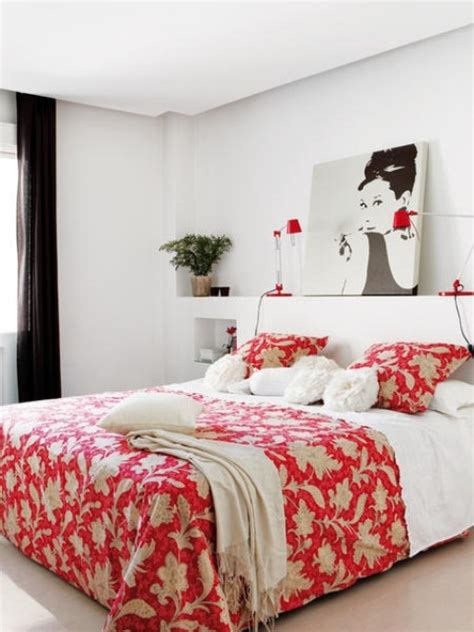 red accents  bedrooms  stylish ideas digsdigs