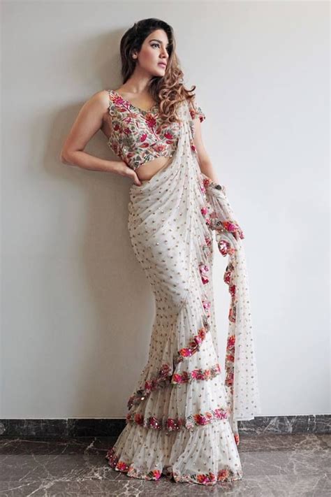 Ruffle Saree Style Is The Hottest Trend Of This Season Indian Designer Outfits Indian Fashion