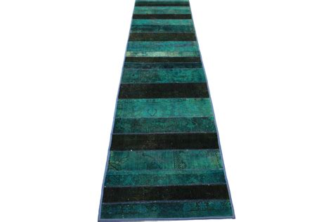 Teppiche sind dekorative textilien, die in jede wohnung gehören. Patchwork Teppich Läufer Türkis in 310x80cm (1001-924 ...