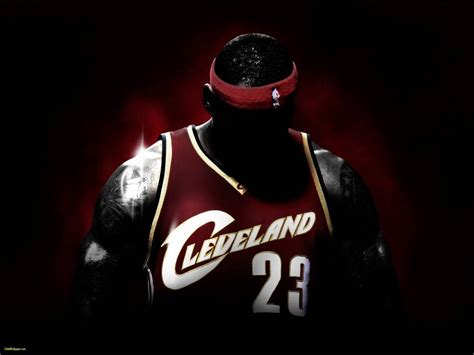 Download Lebron James Red Nba Cleveland Cavaliers Jersey 23 Wallpaper