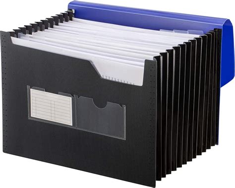 Sooez Sturdy Expanding File Folder With Sticky Labels 13 Pockets Stand
