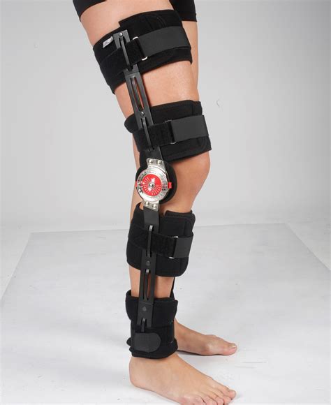 Rom Adjustable Knee Brace Support Post Op Hinged Universal Leg Size