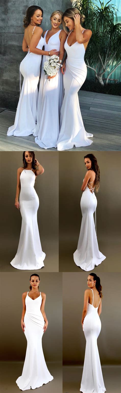 White Bridesmaid Dressesmismatched Bridesmaid Dresseslong Sexy
