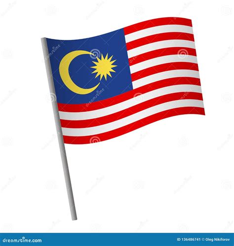 Malaysia Flag Icon Stock Illustration Illustration Of Country 136486741